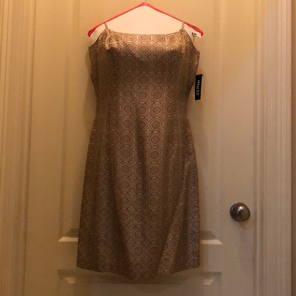 Gold Cocktail Dress by Muse - Picture 3 of 4